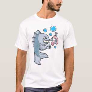 Fish with Fish hook & Worm T-Shirt