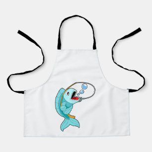 Fish with Fishing rod Apron