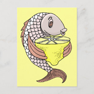 Fish With Lemon Postcard