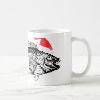Fish with Santa HAt Coffee Mug