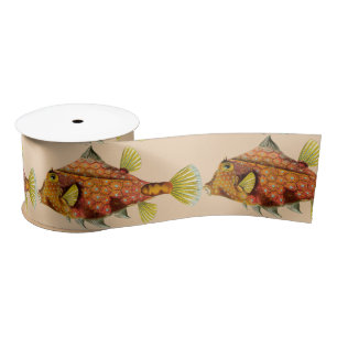 fish wrap ribbon satin ribbon
