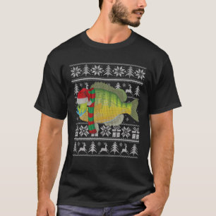 Fish Xmas Santa Hat Bluegill Ugly Christmas Sweate T-Shirt