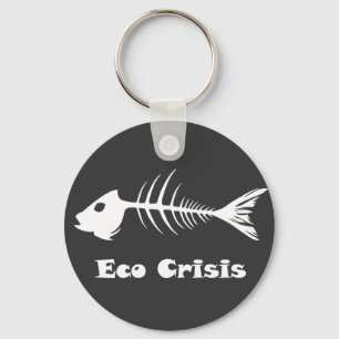 Fishbone Eco Crisis Dark Keychain