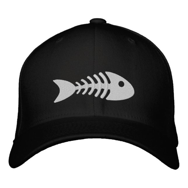 Fishbone Embroidered Hat (Front)