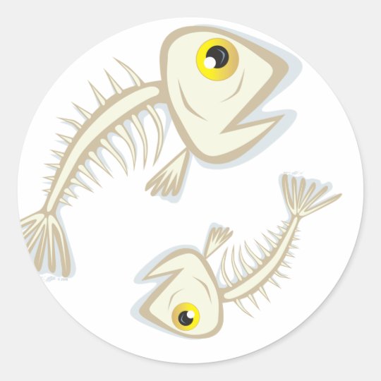 FishBones, FishBones Classic Round Sticker
