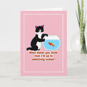 Fishbowl Cat Card