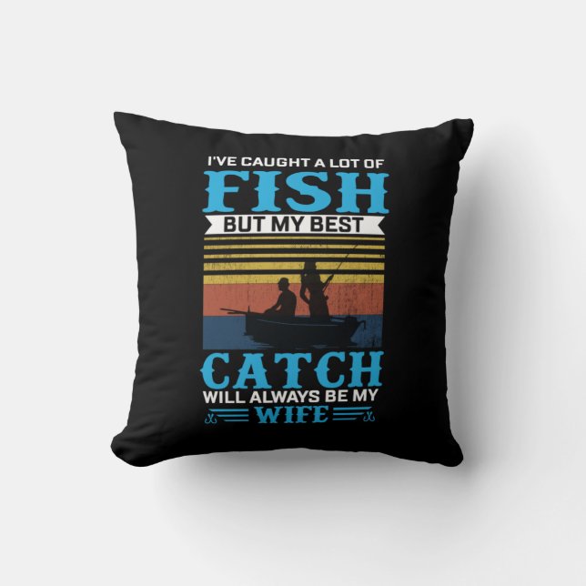 Fisher Art A Lot Of Fish Throw Pillow (Front)