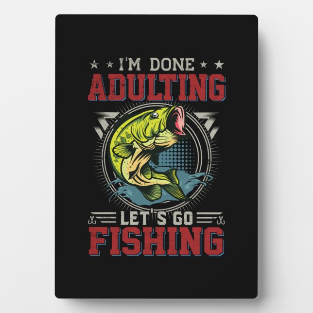 Fisher Art Let's Go Fishing Plaque (Front)
