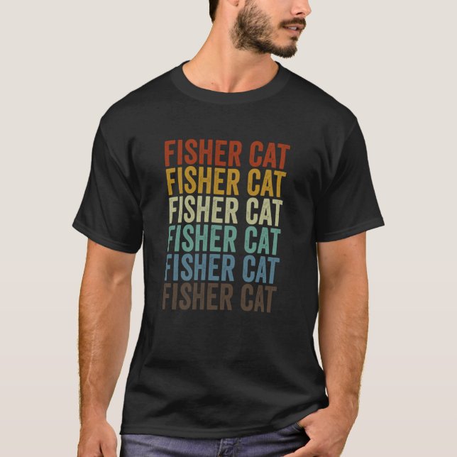 Fisher Cat Retro T-Shirt (Front)