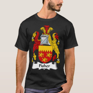 Fisher Coat of Arms Family Crest  T-Shirt