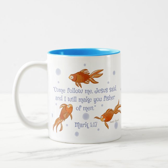 Fisher d'hommes Mug à deux tons (Gauche)