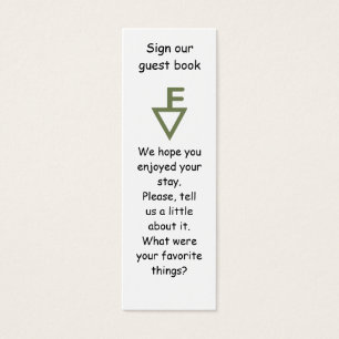 Fisher Family Guest Book Marker