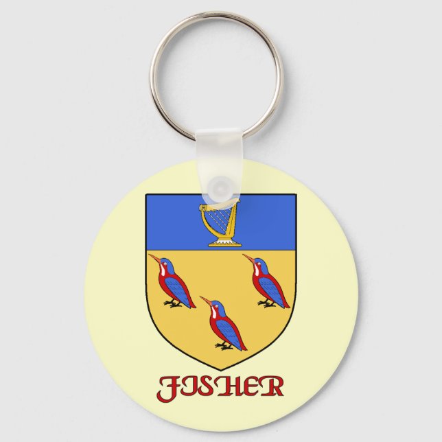 Fisher Family Shield Keychain (Front)