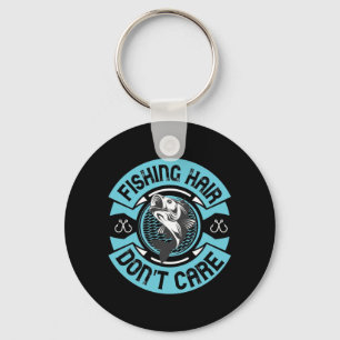 Fisher Fishing Hair Do Not Care Keychain