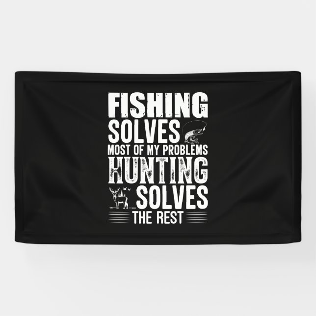 Fisher Fishing Solves Most Of My Problems Banner (Horizontal)