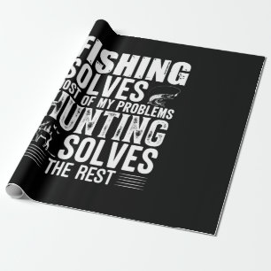 Fisher Fishing Solves Most Of My Problems Wrapping Paper