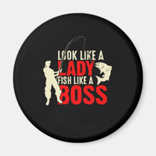 Fisher Gift A Lady Fish Like A Boss Magnet