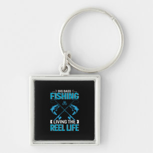 Fisher Gift Big Fishing Living The Life Keychain