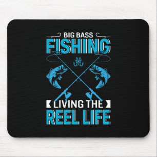 Fisher Gift Big Fishing Living The Life Mouse Pad