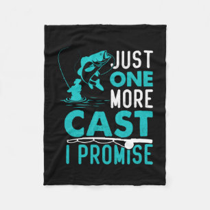 Fisher Gift Just One More Fish I Promise Fleece Blanket