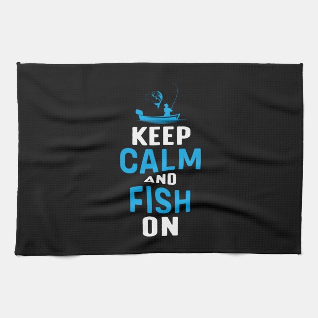 Fisher Gift Keep Calm And Fish On Kitchen Towel (Horizontal)