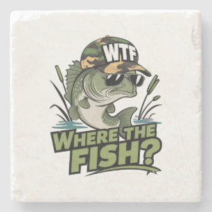 Fisher Gift Where The Fish Stone Coaster