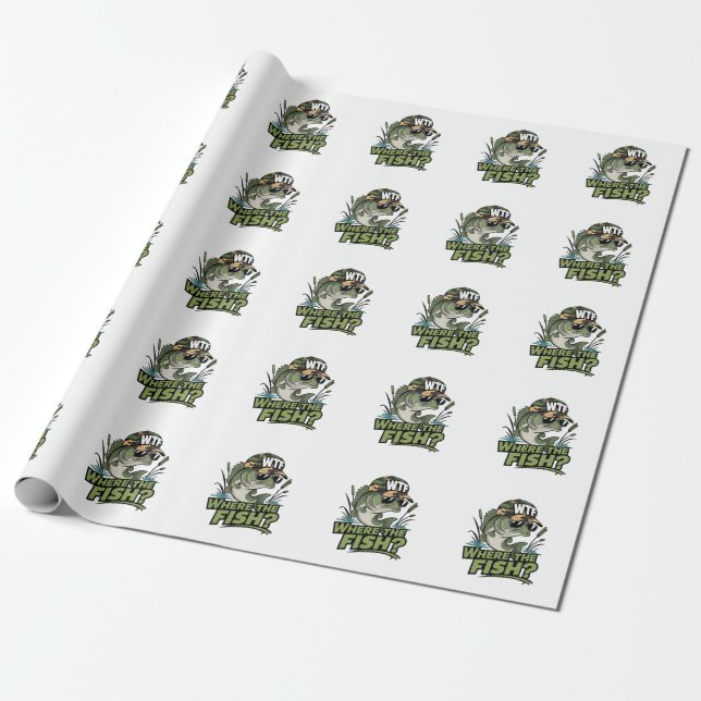 Fisher Gift Where The Fish Wrapping Paper (Unrolled)