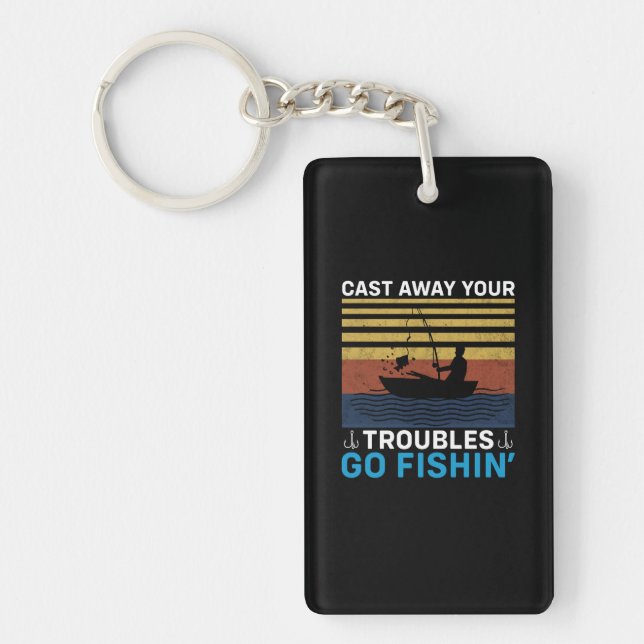 Fisher Go Fishing Keychain (Front)