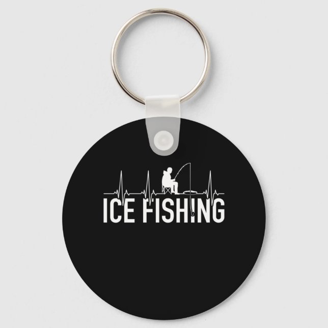 Fisher Ice Fishing Heartbeat Keychain (Front)