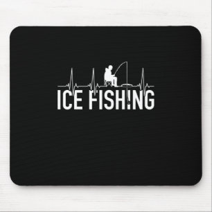 Fisher Ice Fishing Heartbeat Mouse Pad