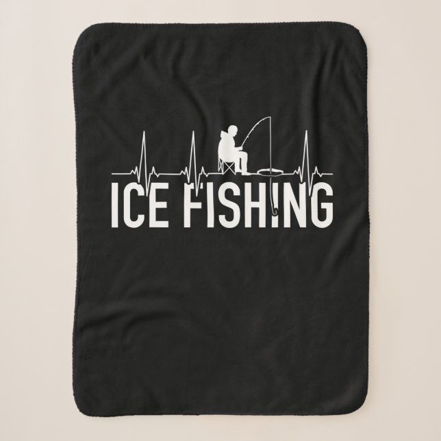 Fisher Ice Fishing Heartbeat Sherpa Blanket (Front)