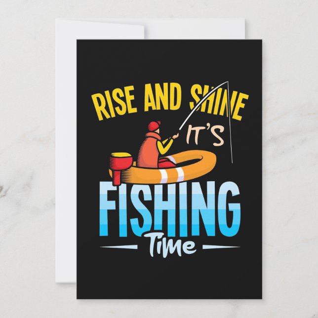 Fisher It Is Fishing Time Invitation (Front)