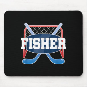 Fisher Name Boys Hockey Play Ice Rink Field Stick Mouse Pad