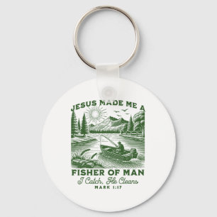 Fisher Of Man Mark 117 Christian Scripture Jesus F Keychain