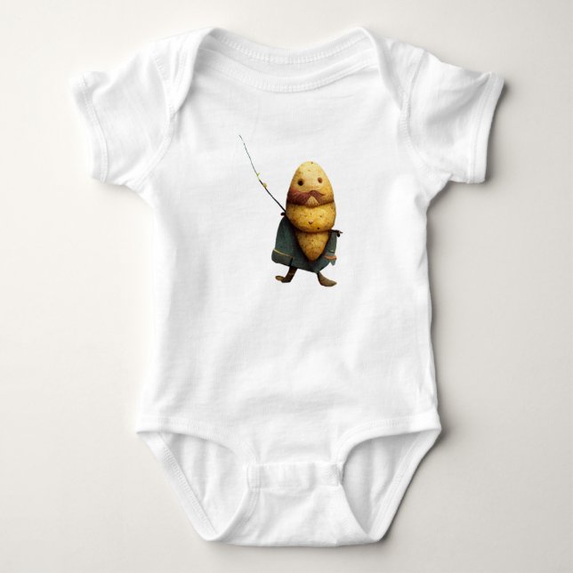 fisher potato  baby bodysuit (Front)