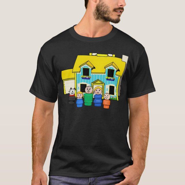 Fisher Price Little People Family With Yellow Hous T-Shirt (Front)