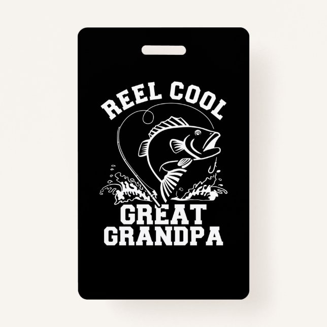 Fisher Reel Cool Great Grandpa Badge (Front)