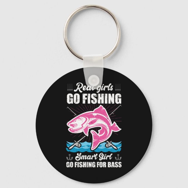 Fisher Smart Girls Go Fishing Keychain (Front)