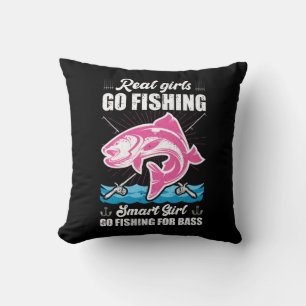 Fisher Smart Girls Go Fishing Throw Pillow