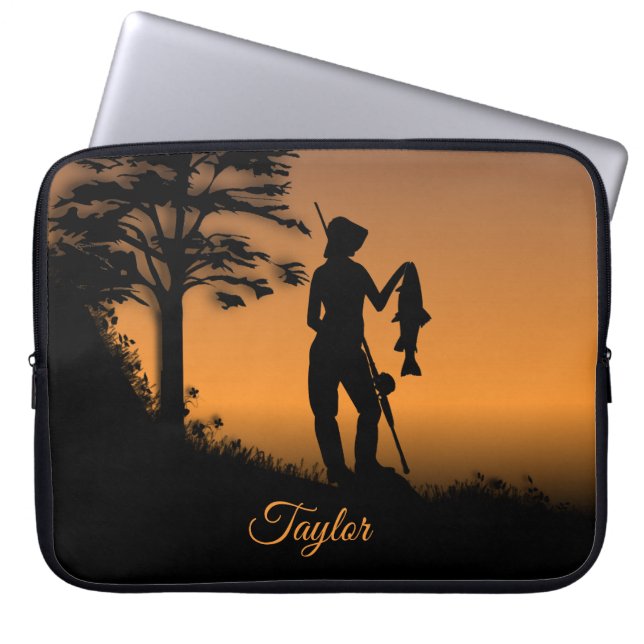 Fisher Woman at Dusk Personal Laptop Sleeve (Front)