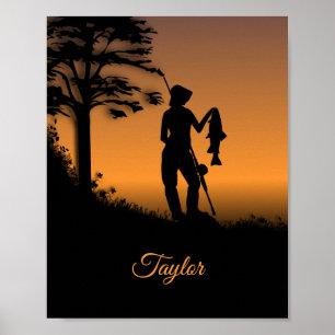Fisher Woman at Dusk Personal Poster
