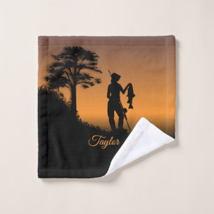 Fisher Woman at Dusk Personal Wash Cloth