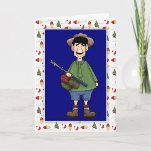 Fisherman 4 Father's Day Blank Greeting Card