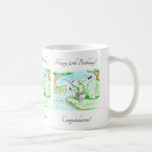 Fisherman 50th Birthday Coffee Mug