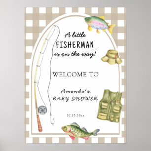 Fisherman Baby Shower Welcome Poster
