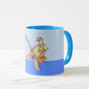 Fisherman blue left hand combo mug