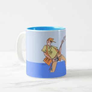 Fisherman blue two tone mug