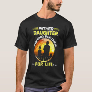 Fisherman Dad And Daughter Fishing Partners For Li T-Shirt