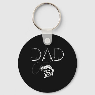 Fisherman Daddy Funny Fathers Day Gift For Fishing Keychain