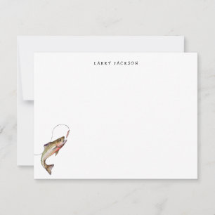 Fisherman Fish and hook Personalized Card
